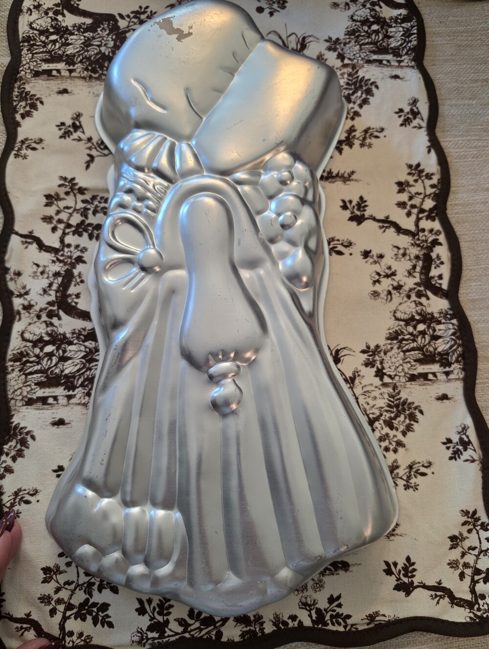American Greetings Holly Hobbie Girl Aluminum Silver Cake Pan MPN 502-184